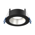 Noxion LED Kohdevalaisin Ares Syvä ring Musta -   Inner Rengas Hopea | Odetnij 68mm - incl. GU10 Fitting