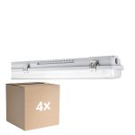 Monipakkaus 4x Ledvance LED Kosteudenkestävä Kotelo MT Gen 3 IP65 | Sopii 2x150cm LED Putki