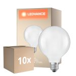 Monipakkaus 10x Ledvance Classic LED E27 Globe Filament Matta 3.8W 806lm - 827 Erittäin Lämmin Valkoinen | Korvaa 60W
