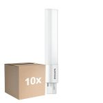 Monipakkaus 10x Philips CorePro PL-S LED 5W - 840 Kylmä Valkoinen | 2-Nastaa - Korvaa 11W
