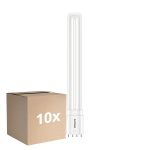 Monipakkaus 10x Philips CorePro PL-L LED Lamppu EM/Mains 12W - 840 Kylmä Valkoinen | 4-Nastaa - Korvaa 24W
