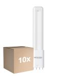 Monipakkaus 10x Noxion Lucent PL-L LED 7.9W 1000lm - 840 Kylmä Valkoinen | 4-Nastaa - Korvaa 18W