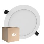 Monipakkaus 4x Ledvance Downlight Slim Alu Valkoinen 16W 1600lm 90D - 830 Lämmin Valkoinen | Odetnij 175mm - IP44 