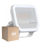 Monipakkaus 4x Ledvance LED Valonheitin Aluminium Valkoinen 17W 2200lm 100D - 830 Lämmin Valkoinen | IP66 - Symmetrinen