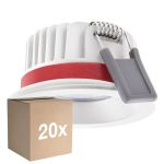 Monipakkaus 20x Ledvance LED Kohdevalaisin Fire Rated Aluminium Valkoinen 8W 640lm 36D - 927 Erittäin Lämmin Valkoinen | Odetnij 68mm - IP65 - Paras Värintoisto - Himmennettävä