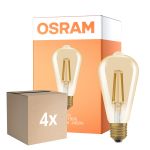 Monipakkaus 4x Osram Vintage 1906 LED E27 Edison Filament Kulta 7.2W 806lm - 824 Erittäin Lämmin Valkoinen | Korvaa 60W