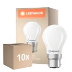 Monipakkaus 10x Ledvance Classic LED B22 Päärynä Matta 3.4W 470lm - 827 Erittäin Lämmin Valkoinen | Himmennettävä - Korvaa 40W