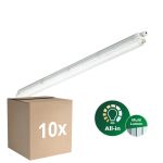 Monipakkaus 10x Philips LED Loisteputkivalaisimet Vedenkestävä Coreline WT120C G3 28W 4600lm - 840 Kylmä Valkoinen | 120cm - Korvaa 2x36W