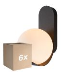 Monipakkaus 6x Nordlux Dalius Seinävalaisin Musta | Sopii 1x E27