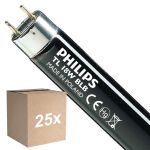 Monipakkaus 25x Philips MASTER TL-D 18W - Blacklight Sininen | 60cm