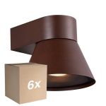 Monipakkaus 6x Nordlux Kyklop Cone Seinävalaisin Aluminium Ruosteinen | Sopii GU10