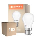 Monipakkaus 10x Ledvance Classic LED B22 Päärynä Matta 3.4W 470lm - 827 Erittäin Lämmin Valkoinen | Korvaa 40W