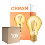 Monipakkaus 10x Osram Vintage 1906 LED E27 Päärynä Filament Kulta 6.5W 725lm - 824 Erittäin Lämmin Valkoinen | Korvaa 60W