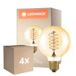 Monipakkaus 4x Ledvance Vintage 1906 LED E27 Globe Kulta 4.8W 420lm - 822 Erittäin Lämmin Valkoinen | Himmennettävä - Korvaa 37W