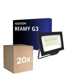 Monipakkaus 20x Noxion LED Valonheitin Beamy G3.1 Musta 50W 5500lm 110D - 840 Kylmä Valkoinen | IP65 - Symmetrinen 