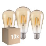 Monipakkaus 10x Monipakkaus 3x Eglo LED Edison E27 Filament Keltainen 4W 400lm - 822 Erittäin Lämmin Valkoinen | Korvaa 40W
