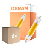 Monipakkaus 6x Osram LED Slim Line R7S LED R7S 78mm Kirkas 4.5W 470lm - 840 Kylmä Valkoinen | Korvaa 40W