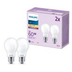 Monipakkaus 2x Philips Lamppu LED E27 Päärynä Matta 7W 806lm - 827 Erittäin Lämmin Valkoinen