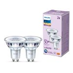 Monipakkaus 2x Philips LED Kohdevalaisin GU10 PAR16 5W 355lm 36D - 827 Erittäin Lämmin Valkoinen