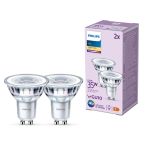 Monipakkaus 2x Philips LED Kohdevalaisin GU10 PAR16 4W 255lm 36D - 827 Erittäin Lämmin Valkoinen