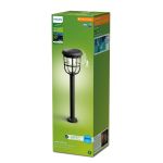 Philips Solar Radii Pedestal lamp Metalli- Musta 1.3W 250lm - 830 Lämmin Valkoinen | IP44 - Valotunnistin
