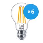 Monipakkaus 6x Philips Corepro LED Lamppu E27 Päärynä Kirkas 10.5W 1521lm - 827 Erittäin Lämmin Valkoinen | Korvaa 100W