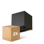 Monipakkaus 2x D'Lite Seinävalaisin Elingen Aluminium Musta Up & Down 2.9W 170lm - 830 Lämmin Valkoinen | IP65 - Akkukäyttöinen - Valotunnistin