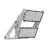 Ledvance LED Valonheitin Max Radial 25 Aluminium Harmaa 900W 171200lm 25D - 730 Lämmin Valkoinen | IP66 - Symmetrinen