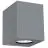 Nordlux Canto Kubi 2 Seinävalaisin Aluminium Harmaa Up & Down - 10.6W 500lm - 830 Lämmin Valkoinen | IP44