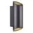 Nordlux Nico Seinävalaisin Aluminium Musta Up & Down | IP54 - Sopii 2x GU10
