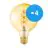 Monipakkaus 4x Osram Vintage 1906 LED E27 Globe Filament Kulta 125mm 5W 250lm - 820 Erittäin Lämmin Valkoinen | Korvaa 25W