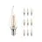 Monipakkaus 10x Noxion Lucent LED E14 Kalteva kärki Kynttilä Filament Kirkas 2.5W 250lm - 827 Erittäin Lämmin Valkoinen | Korvaa 25W