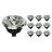 Monipakkaus 10x Noxion Lucent LED Kohdevalaisin GU10 AR111 15W 850lm 40D - 930 Lämmin Valkoinen | Paras Värintoisto - Himmennettävä -  Korvaa 75W