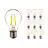 Monipakkaus 10x Noxion Lucent LED E27 Päärynä Filament Kirkas 8.5W 1055lm - 827 Erittäin Lämmin Valkoinen | Himmennettävä - Korvaa 75W