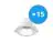 Monipakkaus 15x Noxion LED Alasvalo Apollo 9W 1100lm 60D - 840 Kylmä Valkoinen | 145mm - Odetnij 120mm - UGR 