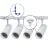 Bright Choice Täydellinen setti 1-Vaihe Rail L 1 x 1,5 Metri Valkoinen | incl. 4x Kohdevalaisin + GU10 2700K 3W Himmennettävä + Päätykansi, Virtaliitin ja L -Liitoskappale