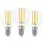 Monipakkaus 3x Eglo LED Pallo E14 Filament Kirkas 21W 806lm - 827 Erittäin Lämmin Valkoinen | Korvaa 60W