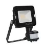Ledvance LED Valonheitin Kompakti Musta 10W 900lm 100D - 830 Lämmin Valkoinen | IP65 - Symmetrinen - Liike- ja valotunnistin