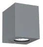 Nordlux Canto Kubi 2 Seinävalaisin Aluminium Harmaa Up & Down - 10.6W 500lm - 830 Lämmin Valkoinen | IP44
