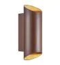 Nordlux Nico Seinävalaisin Aluminium Ruosteinen Up & Down | IP54 - Sopii 2x GU10