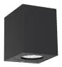 Nordlux Canto Kubi 2 Seinävalaisin Aluminium ja Lasi Musta Up & Down - 10.6W 500lm - 830 Lämmin Valkoinen | IP44