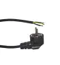 Noxion Power Virtajohto Musta - Schuko Europlug + Avoimet päät - 3m - 3 pole 0,75mm2
