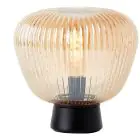 Brilliant Pöytävalaisin Kaizen Lasi Metalli- Musta Beige | 250mm - Sopii 1x E27