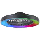 Brilliant Mazzaro Kattotuuletin Muovi- Musta 54W 6800lm - 830-865 CCT+RGB | 576 - Kaukosäädin Himmennettävä