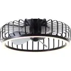 Brilliant Capo Kattotuuletin Metalli- Muovi- Musta 32W 4200lm - 827-865 CCT | 480mm - Kaukosäädin Himmennettävä