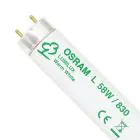 Osram T8 Lumilux 58W - 830 Lämmin Valkoinen | 150cm