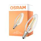Osram Classic LED E14 Kynttilä Filament Kirkas 5.5W 806lm - 827 Erittäin Lämmin Valkoinen | Himmennettävä - Korvaa 60W