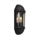 Ansell LED Seinävalaisin Latina  Puolikas Lyhty Musta - Sopii E27 Aikeissa 42W | IP65 - Valotunnistin