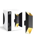 D'Lite Seinävalaisin Nura Aluminium Musta Up & Down 7W 250lm - 830 Lämmin Valkoinen | IP44
