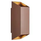 Nordlux Nico Seinävalaisin Aluminium Ruosteinen Up & Down | IP54 - Sopii 2x GU10